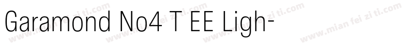 Garamond No4 T EE Ligh字体转换